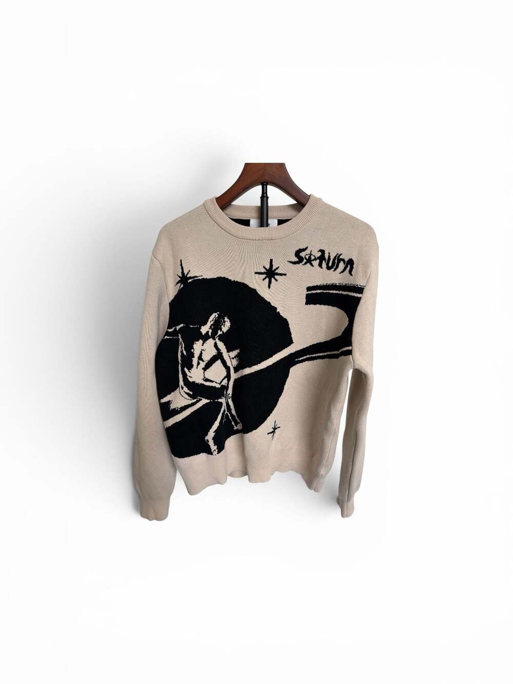 Saturn Los Angeles Graphic Knit Sweater Size M